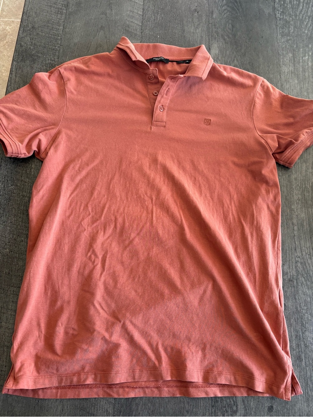 Jack and Jones Men's Rust Polo Shirt